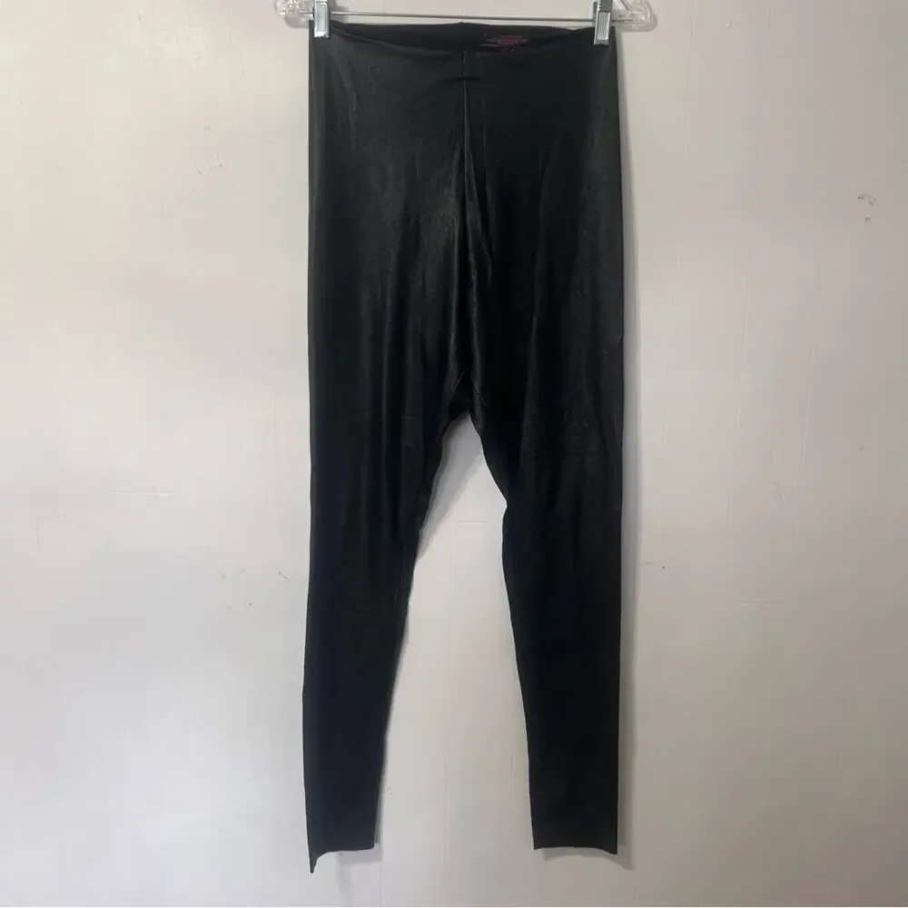 Commando Perfect Control Faux Leather High Rise Moto Legging Pants Size L